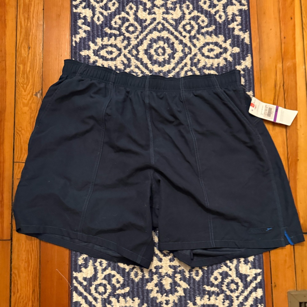 3/$25 NWT Speedo Men’s Swim Trunks XXL Navy Mesh Lined Board Shorts